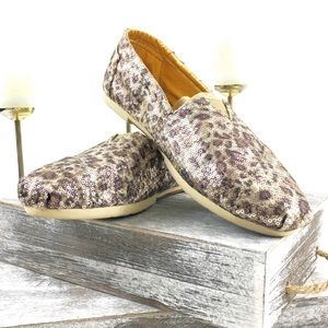 Sequin Cheetah Print Toms